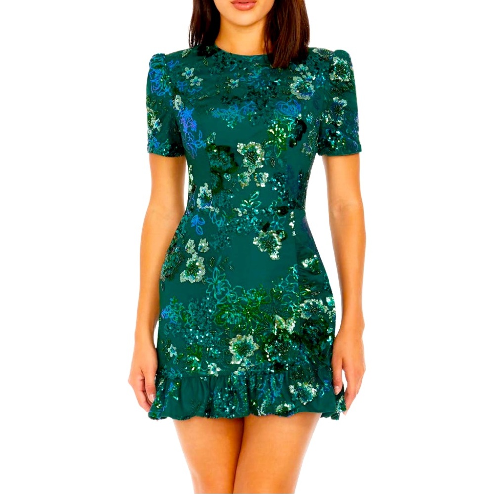 Dress the Population green dress, large, nwot